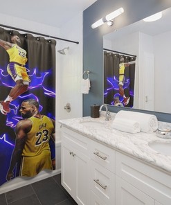 NBA Sports Basketball Shower Curtain - Lebron James Bathroom Decor Home Accessories