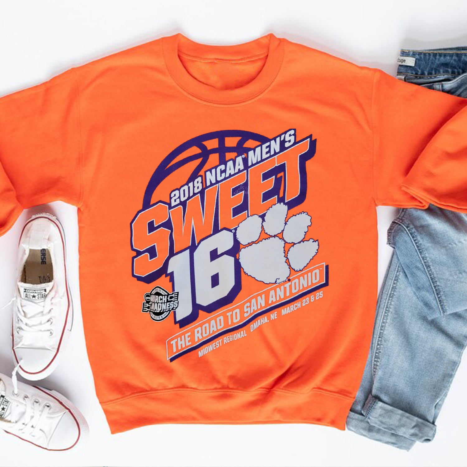 NCAA 2018 Men's Basketball Sweet Sixteen March Madness Shirt - Perfect Sweatshirt Hoodie for Fans