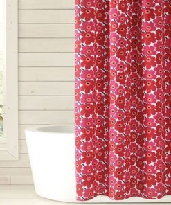NIB MARIMEKKO Maija Isola Mini Unikko Shower Curtain Fabric, 4 Yards