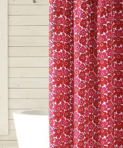 NIB MARIMEKKO Maija Isola Mini Unikko Shower Curtain Fabric, 4 Yards