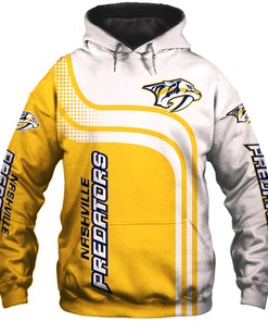 Nashville Predators Long Sleeve 3D Zip Up Hoodie - Gifts For Men