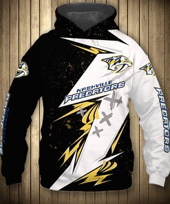 Nashville Predators Thunder Design 3D Hoodie Pullover - 3D Hoodies For Men