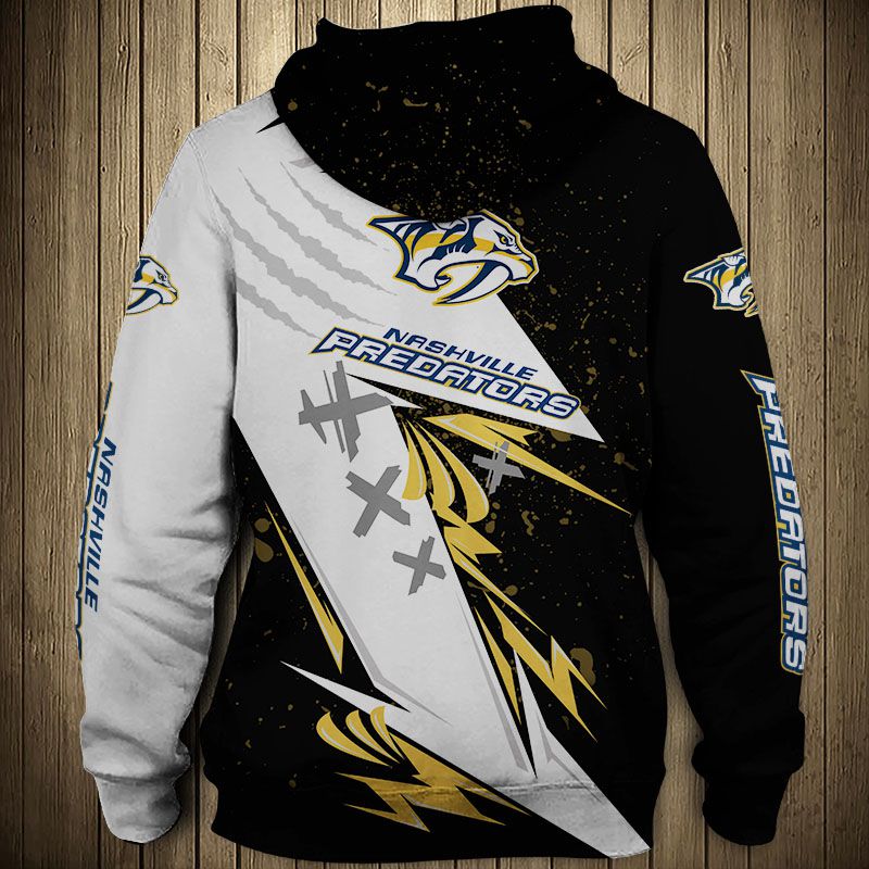 Nashville Predators Thunder Design 3D Hoodie Pullover - 3D Hoodies For Men