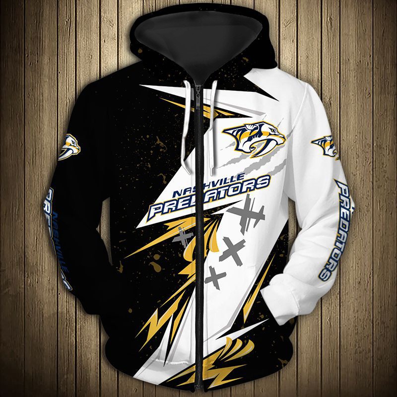 Nashville Predators Thunder Design 3D Hoodie Pullover - 3D Hoodies For Men