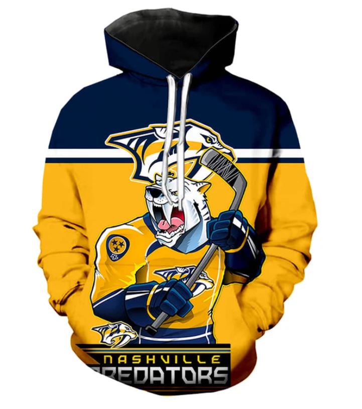 Nashville Predators Ultra-Cool 3D Long Sleeve Hoodie - All Over Print Hoodies For Women