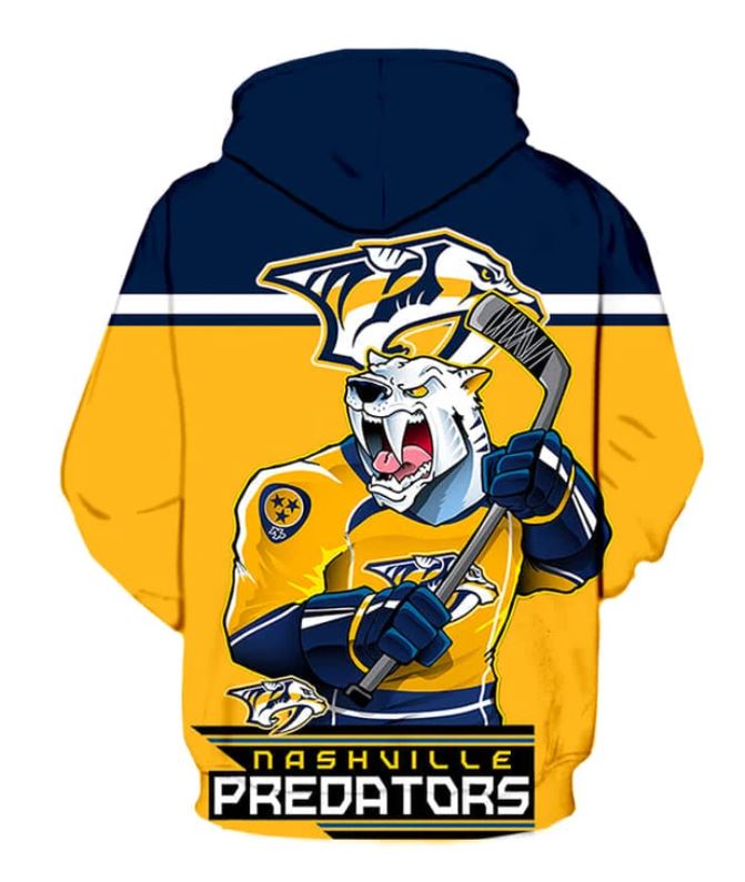 Nashville Predators Ultra-Cool 3D Long Sleeve Hoodie - All Over Print Hoodies For Women