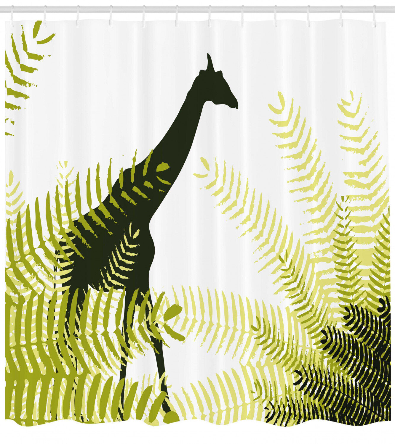 National Park Giraffe Print Shower Curtain - African Wildlife Decor