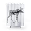 National Park Moose Shower Curtain - All National Parks List Rustic Bathroom Decor