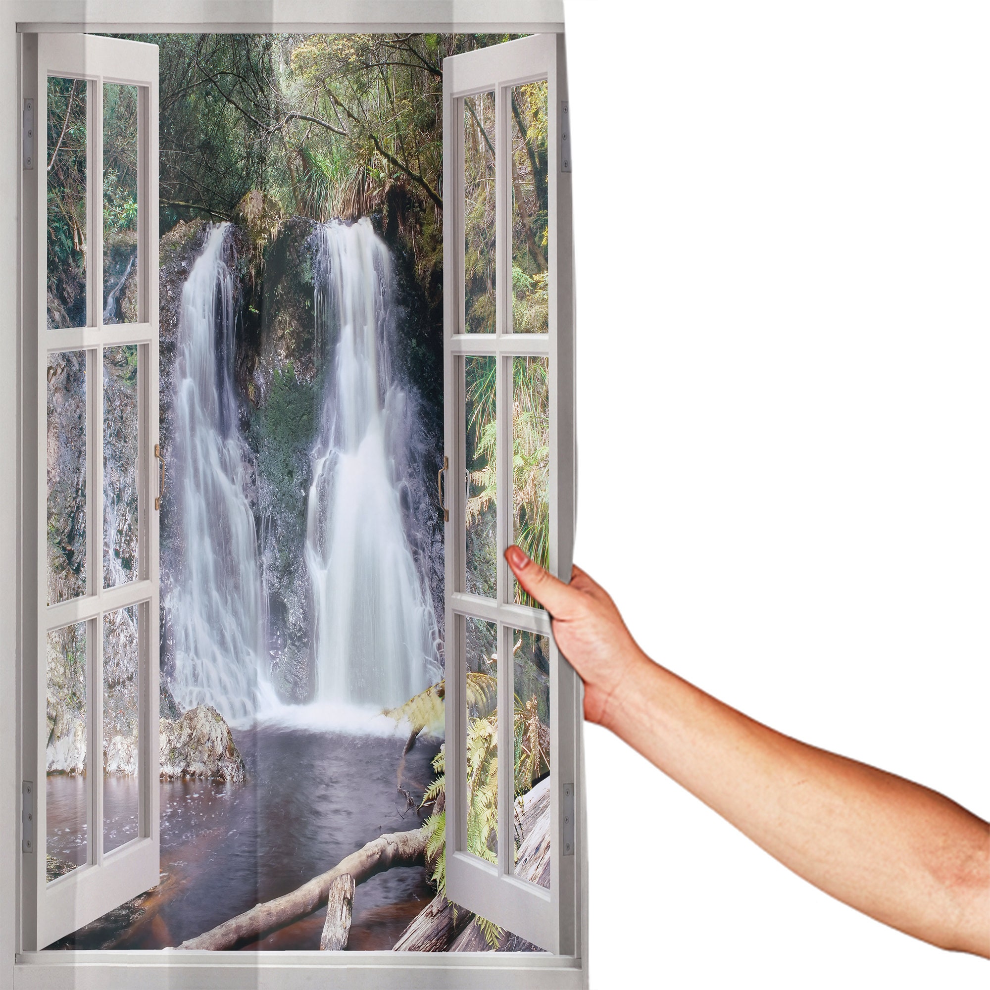 National Park Waterfall Shower Curtain - Fresh Environment River Cloth Fabric Bathroom Decor