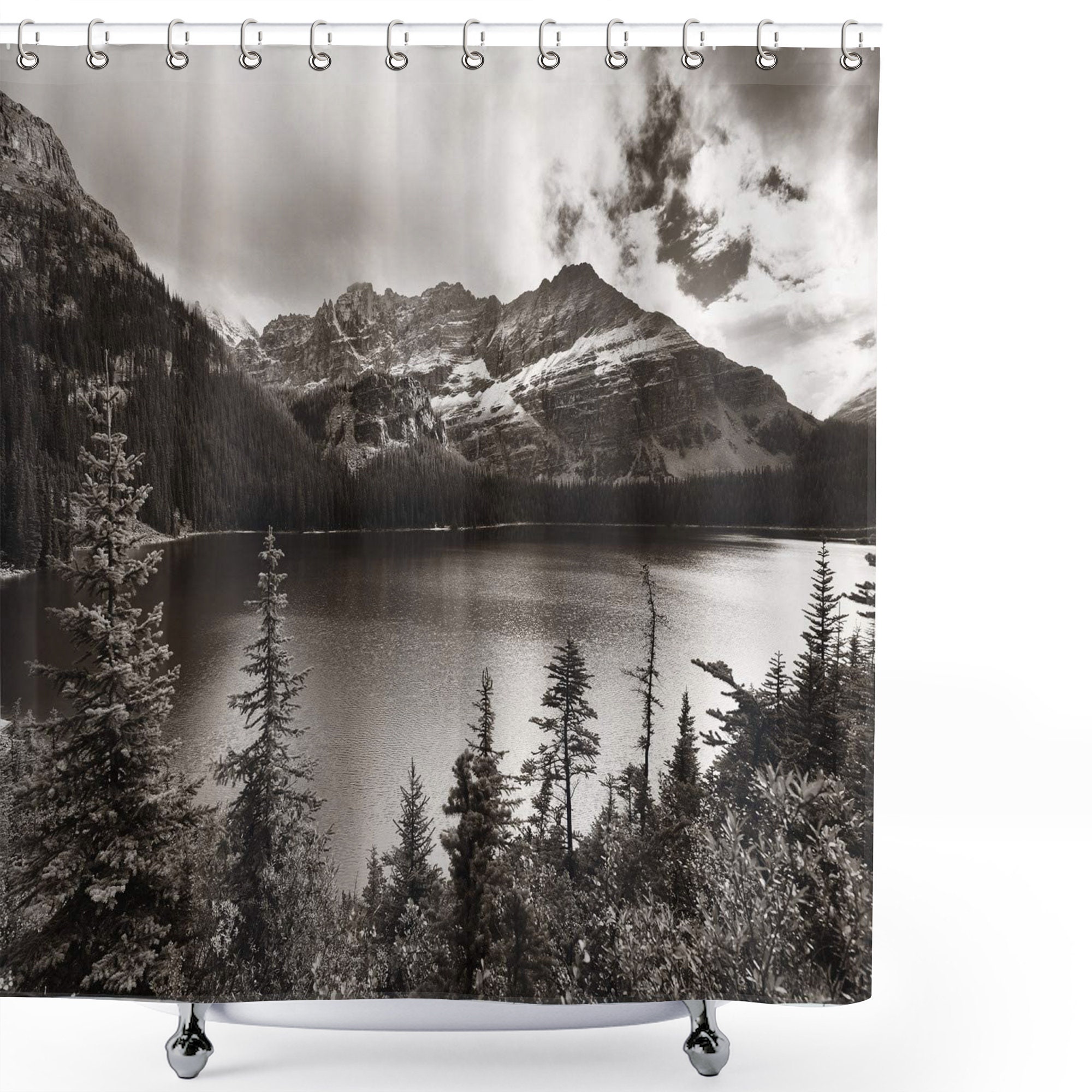 National Parks themed Shower Curtain - Nature Recreation Cloth Fabric Bathroom Decor