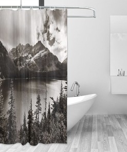 National Parks themed Shower Curtain - Nature Recreation Cloth Fabric Bathroom Decor