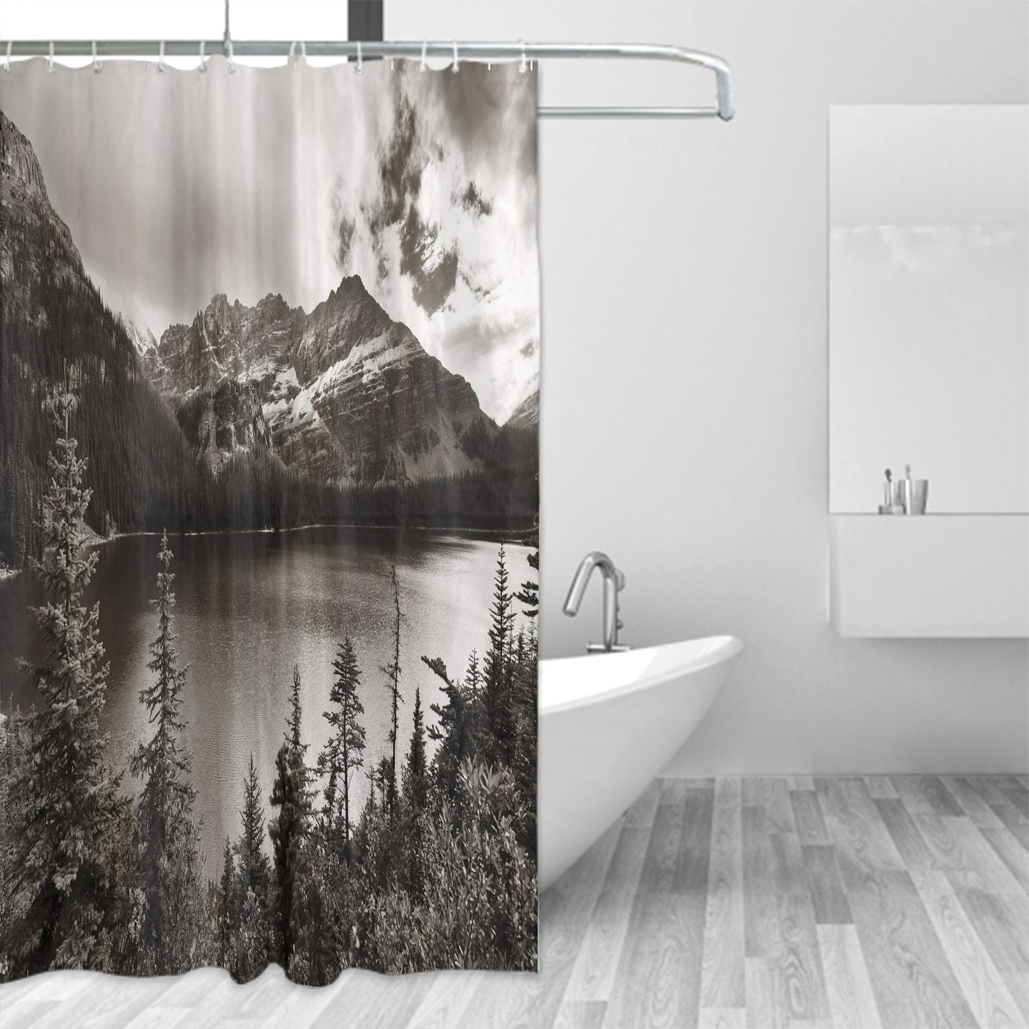 National Parks themed Shower Curtain - Nature Recreation Cloth Fabric Bathroom Decor