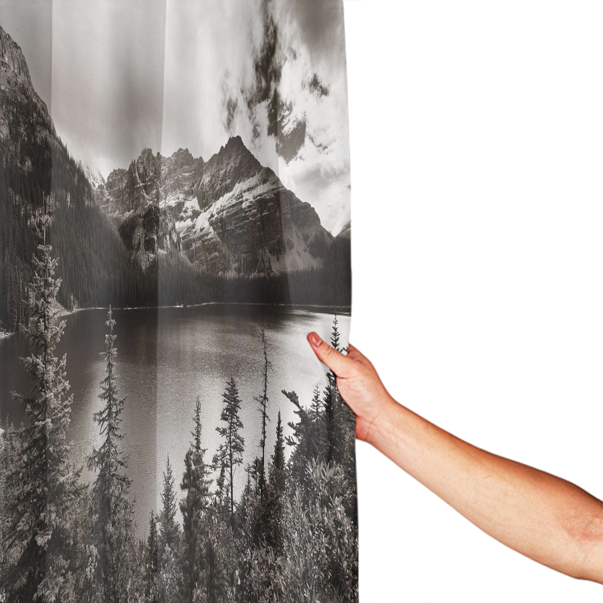 National Parks themed Shower Curtain - Nature Recreation Cloth Fabric Bathroom Decor