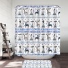 Native American Art Pattern Stripes Purplish Bath Shower Curtain, Creative Bathroom Decor with Unique Style
