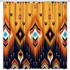 Native American Aztec Arrow Feather Shower Curtain for a Southwest and Boho Bathroom