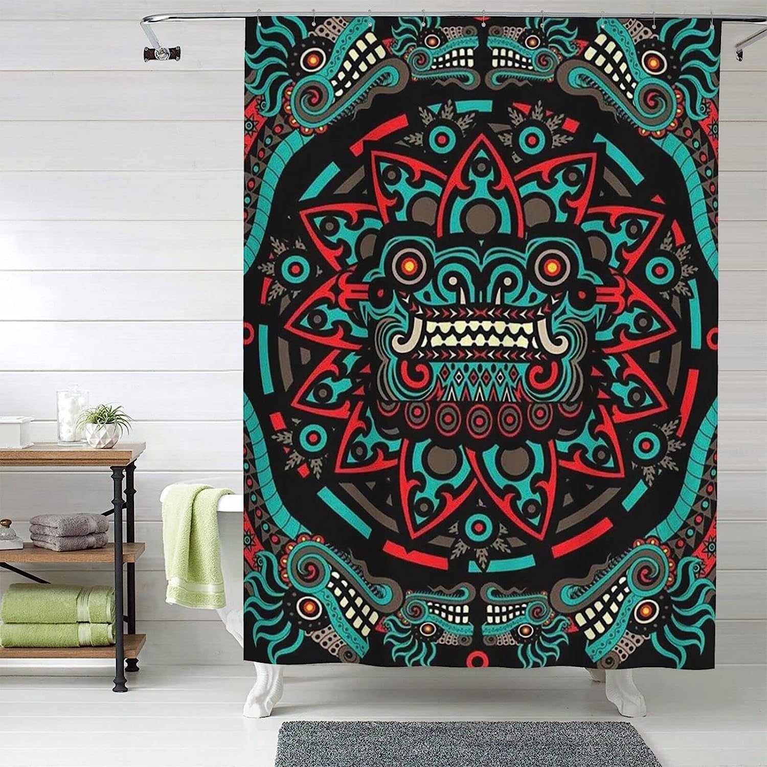 Native American Aztec Tribal Art Shower Curtain for a Cultural Touch