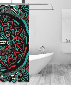 Native American Aztec Tribal Art Shower Curtain for a Cultural Touch