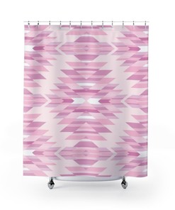 Native American Boho Style Shower Curtain for Desert-Inspired Bathrooms