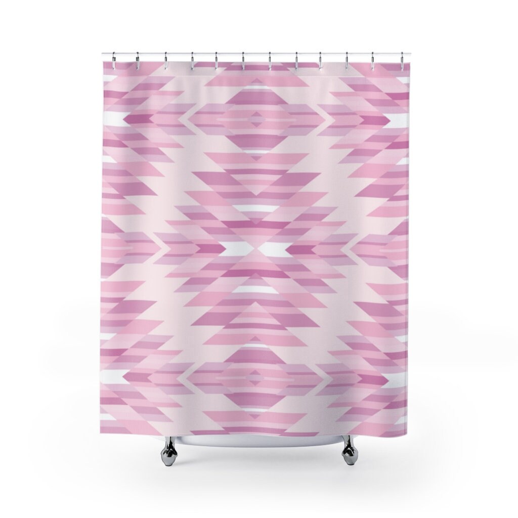 Native American Boho Style Shower Curtain for Desert-Inspired Bathrooms