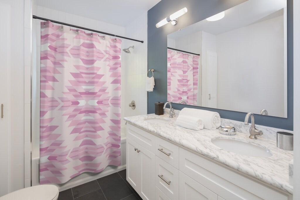 Native American Boho Style Shower Curtain for Desert-Inspired Bathrooms