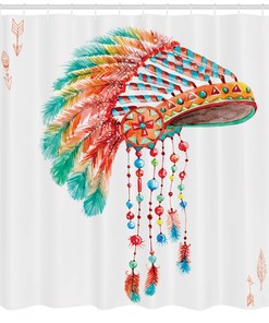 Native American Chief Shower Curtain - Aztec Bathroom Decor
