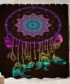 Native American Dream Catcher Print Shower Curtain For Bathroom Decor