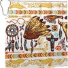 Native American Feather Skull Tribal Shower Curtain - Tribal Bathroom Decor