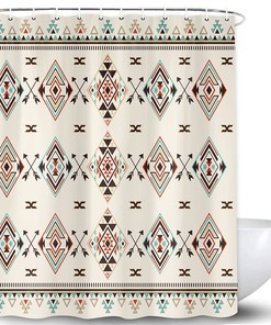 Native American Geometric Shower Curtain