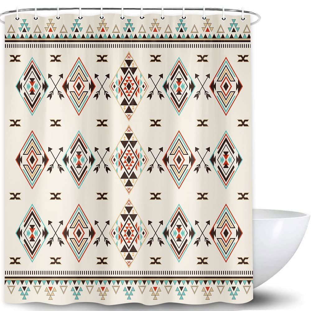 Native American Geometric Shower Curtain