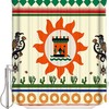 Native American Geometry Sun Bird Bath Shower Curtain for Indian Southwest Bathroom Decor 