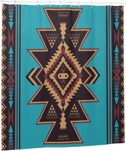 Native American Indian Aztec Navajo Shower Curtain for Unique Bathroom Decoration