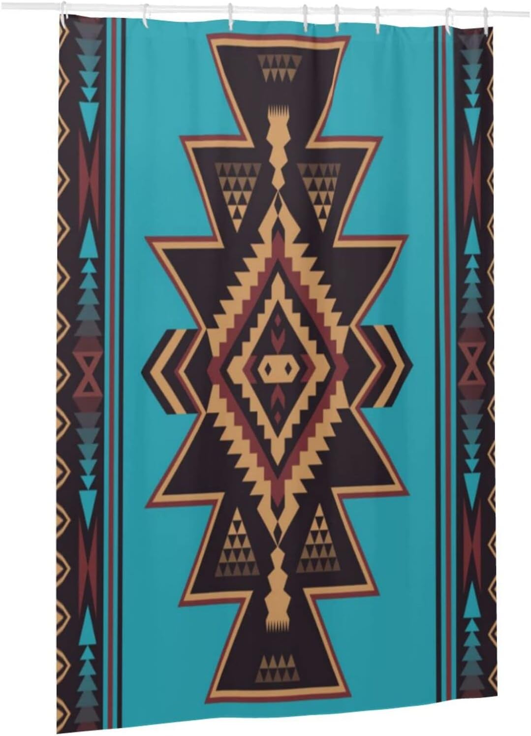 Native American Indian Aztec Shower Curtain - Ethnic Bathroom Decor