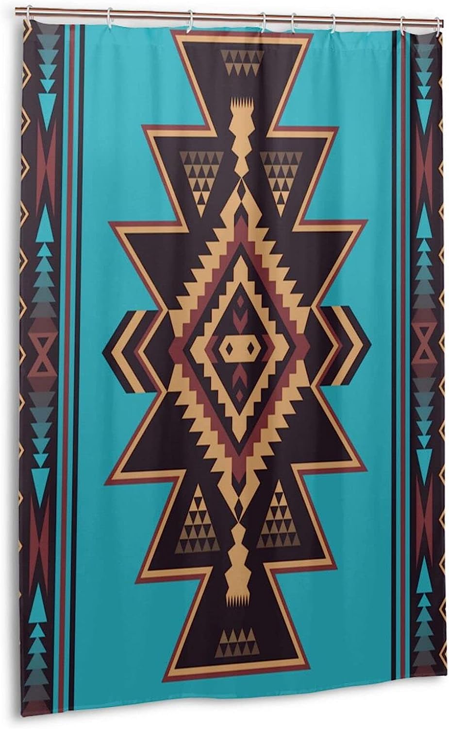 Native American Indian Aztec Shower Curtain - Ethnic Bathroom Decor
