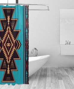 Native American Indian Aztec Shower Curtain - Ethnic Bathroom Decor
