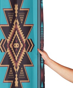 Native American Indian Aztec Shower Curtain - Ethnic Bathroom Decor