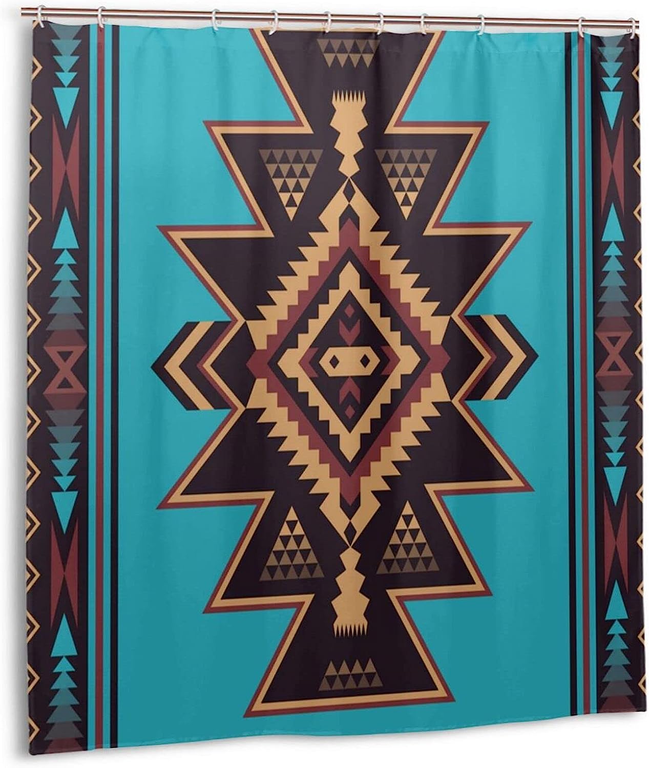 Native American Indian Aztec Shower Curtain - Ethnic Bathroom Decoration