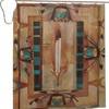 Native American Indian Pattern Shower Curtain For Ethnic Bathroom Decor.