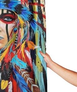Native American Indian Shower Curtain - Indigenous Bathroom Decor