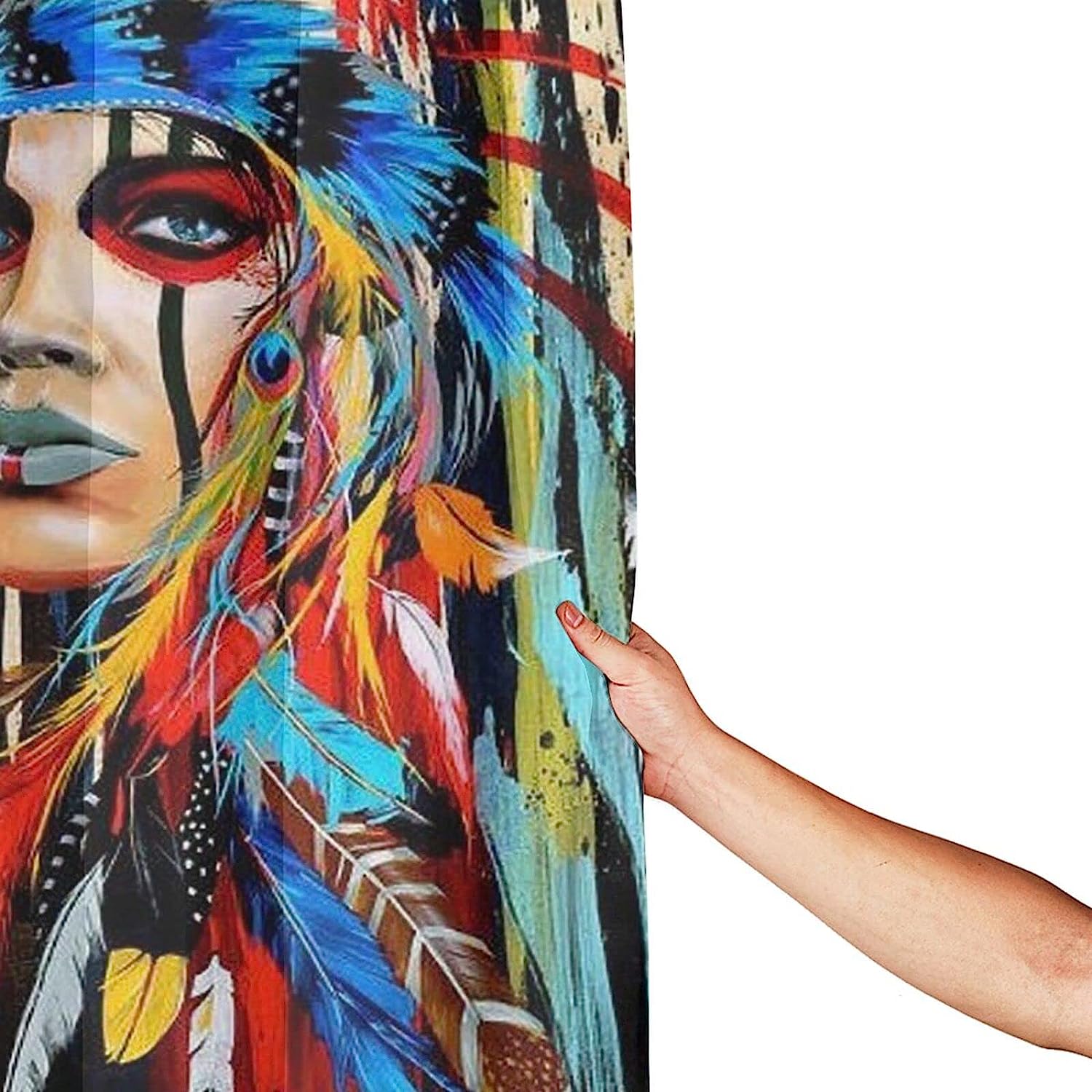Native American Indian Shower Curtain - Indigenous Bathroom Decor