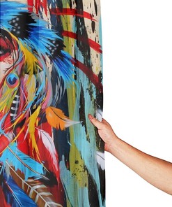 Native American Indian Southwest Shower Curtain, Water-resistant Fabric Bathroom Decor with Tribal Style