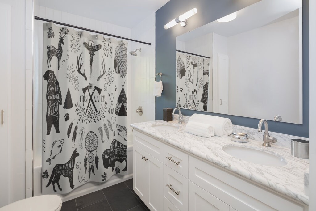 Native American Inspired Shower Curtain for a Cultural Bathroom Decor