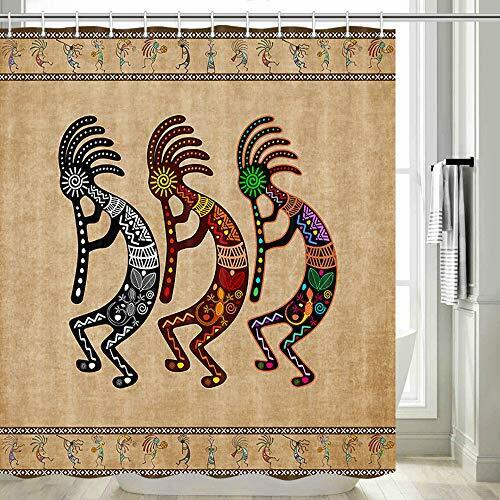 Native American Kokopelli Shower Curtain For A Southwestern Bathroom Decor, Tribal Bathroom Accessories