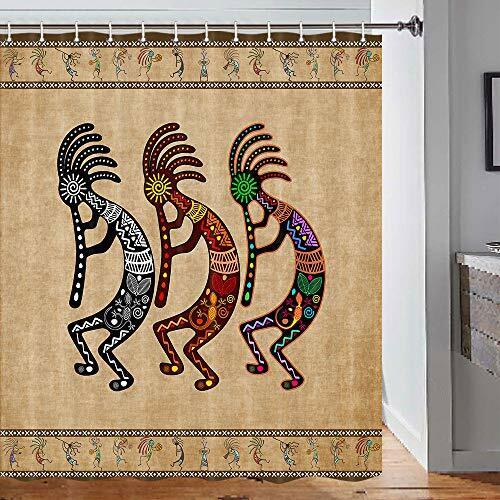 Native American Kokopelli Shower Curtain For A Southwestern Bathroom Decor, Tribal Bathroom Accessories - Image 2