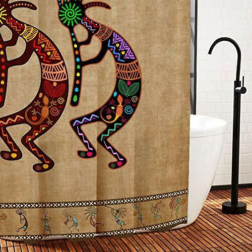 Native American Kokopelli Shower Curtain For A Southwestern Bathroom Decor, Tribal Bathroom Accessories - Image 3