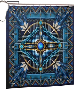 Native American Mandala Shower Curtain - Ethnic Bathroom Decoration