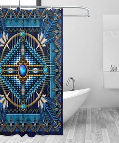 Native American Mandala Shower Curtain - Ethnic Bathroom Decoration