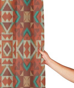 Native American Mosaic Pattern Shower Curtain - Southwestern Bathroom Decor