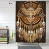 Native American Owl Mandala Shower Curtain for a Spiritual Atmosphere
