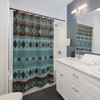 Native American Pattern Shower Curtain - Southwestern Ethnic Bathroom Decor