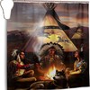 Native American Peace Pipe Shower Curtain, Beautiful Bathroom Decor